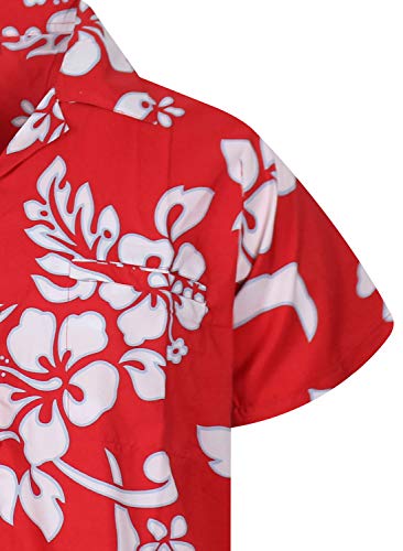 V.H.O. Funky Hawaiian-Shirt Men Regular-Fit Short-Sleeve Aloha Summer Shirt Hibiscus Floral Elegant Unisex
