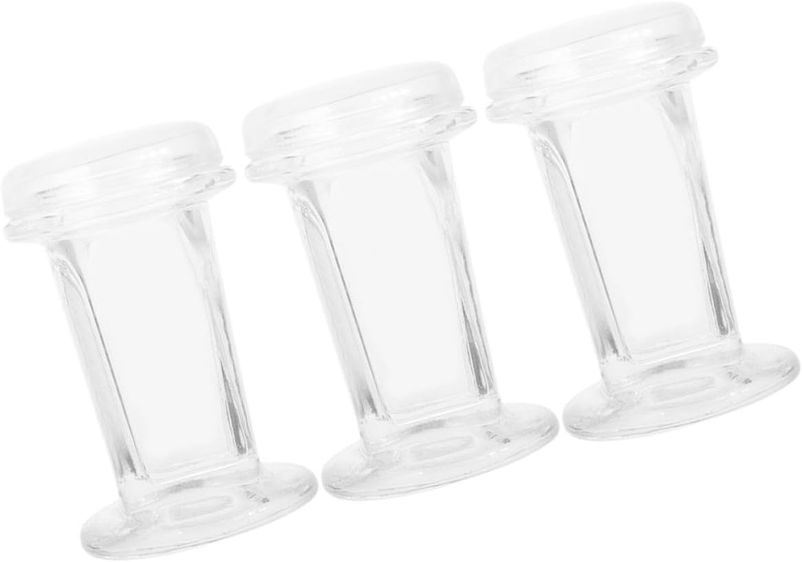 3Pcs Glass Staining Jars with Lids 60Ml Capacity Each Holds 5 Microscope Slides Laboratory Staining Jars for Medical Labs Chemistry Biology Research Experiments