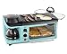 NOSTALGIA BSET300AQ Retro 3-in-1 Family Size Breakfast Station, Coffeemaker, Toaster Oven, Griddle, Aqua