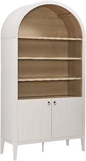 Modway Nolan Tall Arched Storage Display Cabinet in Ivory