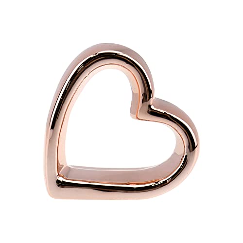 Risbay Napkin Rings,Metal Heart-Shaped Napkin Rings,Pack Of 4,Rose Gold #TOP2