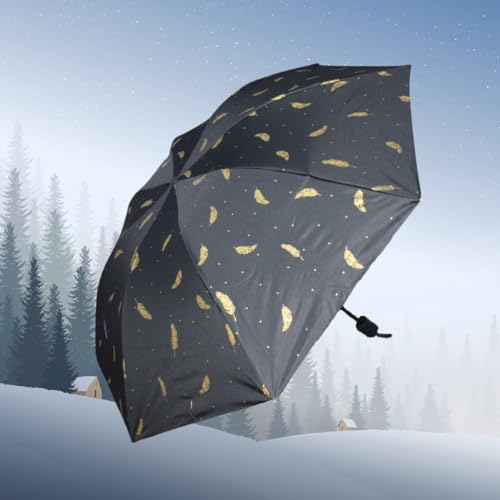 Image of KEKEMI 3 Fold Plain Pipine Umbrella for Men & Women