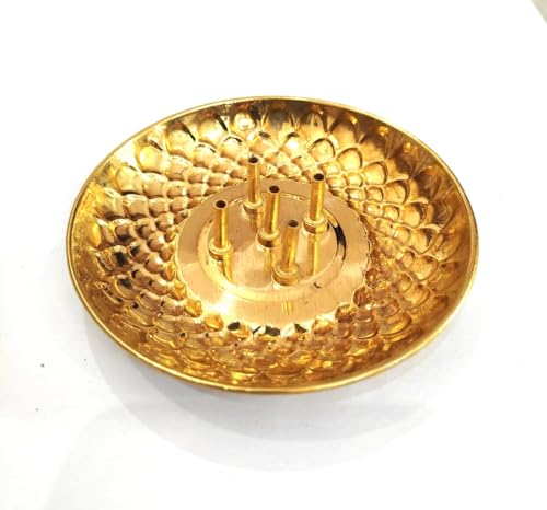 Brass Incense Stick Holder Stand | Holder | Burner with Ash Catch...