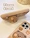 TUFTA Kawaii 3D Teddy Bear Phone Case for iPhone 12 mini / 13 mini (with Stand and Grip) Cute Girly Cartoon Animal Phone Cover for Girls, Boys, Kids, Teens, and Women, Tan