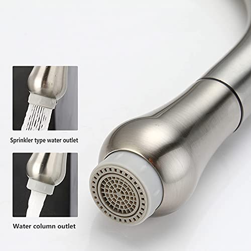 Grifo de cocina con sensor automático mezclador extraíble de dos funciones 7