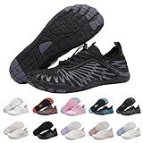 HF Stride Shoes Women Slip On Wide Toe Box Shoes Hike Barefoot Shoes for Women Men Healthy & Non-Slip Water Shoe Pro Barefoot Shoes Breathable Hiking Walking Shoe 2026 Unisex C-Black