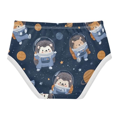 Wusikd Hedgehog Astronauts Girls' Underwear Cotton Space Girls Briefs Soft Toddler Underwear 2T2