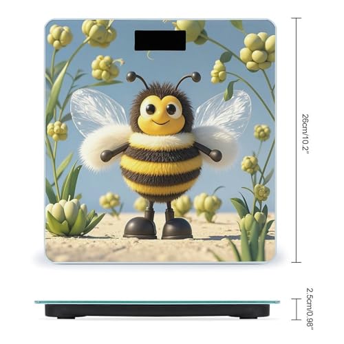 Báscula digital de baño con diseño de abeja animada miniatura 2