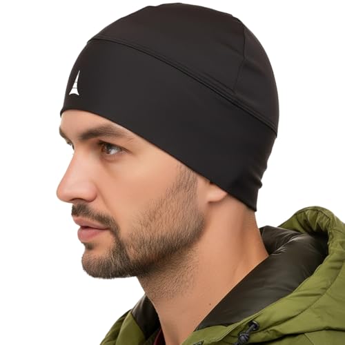 French Fitness Revolution - Bonnet de Course, Doublure de Casque Anti-Transpiration et Respirant - Évacuation de l’Humidité Optimale - Idéal à Porter sous Un Casque - Noir Américain