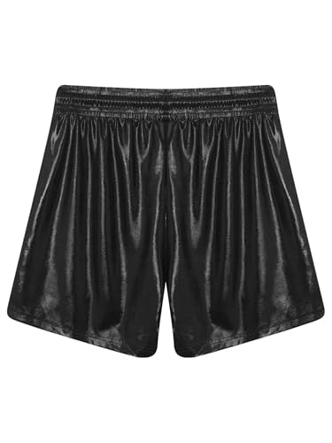 TiaoBug Mens Swim Trunks Shiny Metallic Boxer Shorts Loose Fit Swimsuit Shorts for Beachwear Party4