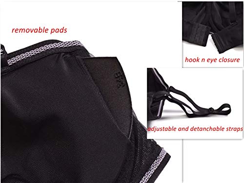 Vgplay Plus Size Strapless Bandeau Bras With Clear Straps Multiway Convertible Minimizer Bra For Women, Black 38D #TOP4