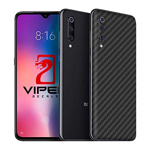 Skin Capa Adesiva para Xiaomi Mi 9 - Fibra de Carbono Preta | Proteja e personalize seu Celular - Po