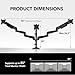 HUANUO Triple Monitor Mount for 17 to 32 inch Screens, Gas Springs Adjustment Triple Monitor Stand with Swivel, Tilt, Rotation, Clamp & Grommet Kit (Black)