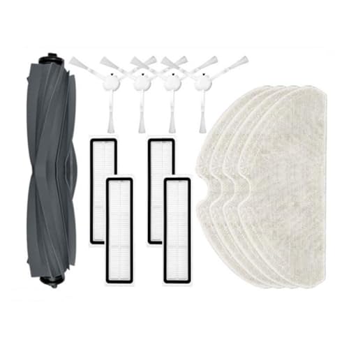 INF Accessori di ricambio per aspirapolvere Dreame D10S, 13 pezzi, 1 spazzola principale (spazzola in gomma), 4 filtri HEPA, 4 cuscinetti per la pulizia, 4 spazzole laterali
