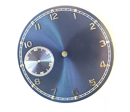 WEYFH 1 Pezzo di Parti del quadrante dell'orologio da 37 mm, Movimento dell'orologio 6497 Mar-G 3600 Adatto per Kit di Riparazione dell'orologio ETA (Blu)
