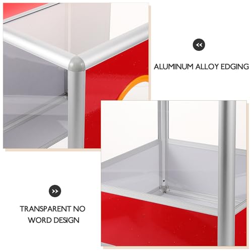 Caja de rifa transparente anticaídas con borde de aluminio para guardar boletos 4