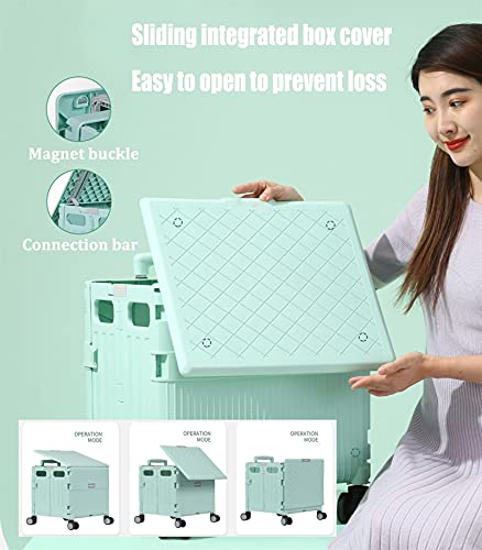 Chariot utilitaire pliable à roues universelles et boîte 65L - 5