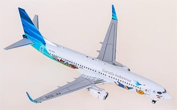 ACE HOBBY for Phoenix for Garuda Indonesia for Boeing 737-800 PK-GUG TAHILALATS Bens World 1400 Aircraft Pre-Built Airliner Model Display