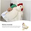 VERDANVERSE Sac Bandoulière Femme Peluche Grand Poulet Cartoon Sac à Main Ajustable Croisé et Épaule Fermeture Zippée Format Compact pour Voyage et #1
