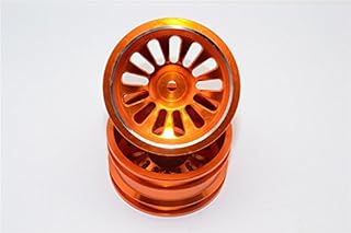 GPM For Vaterra K5 Blazer Ascender Upgrade Parts Aluminum Front/Rear 13 Poles Rims With Silver Lining - 1Pr Orange