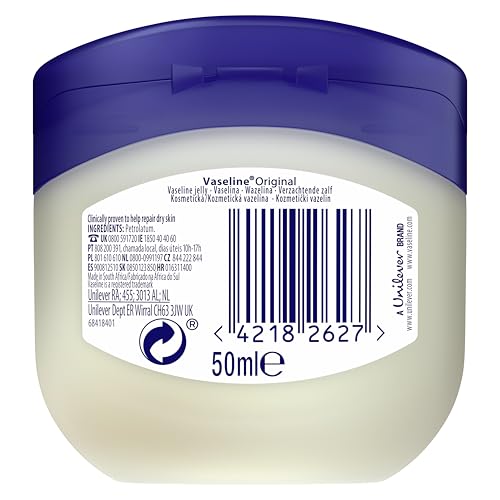 Vaseline Original Hautschutz, Hautpflege bei rissiger, trockener Haut und Ekzemen 6 x 50 ml – Bild 4