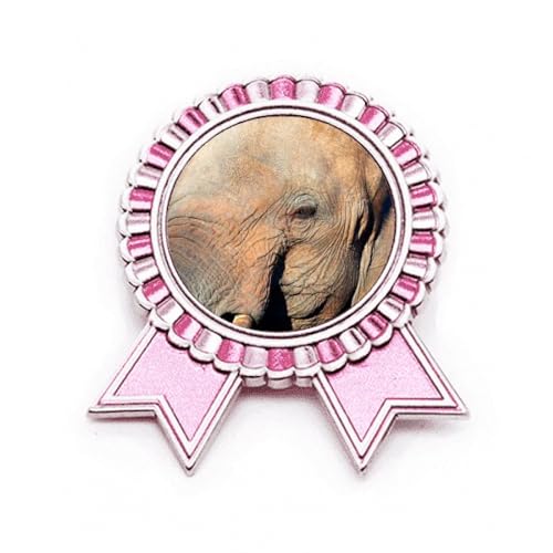 Médaille Éléphant Rose Broche en métal comme récompense originale