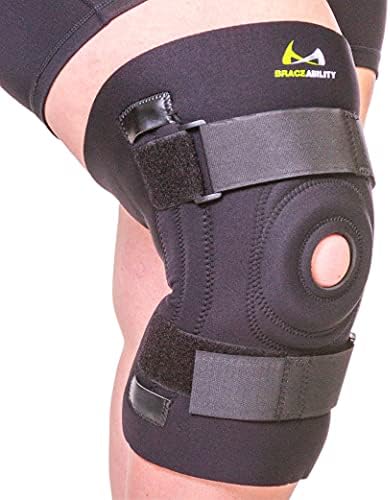 BraceAbility Knee Brace for Large Legs and Bigger People with Wide Thighs - Kneecap Protection Pad Treats Patellar Tendonitis, Chondromalacia, Patellofemoral Pain, Instability and Dislocation (3XL)