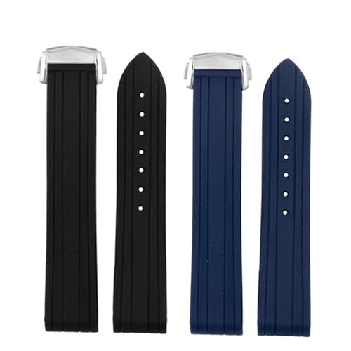 Bracelet montre 20mm silicone premium pour Omega Seamaster 300
