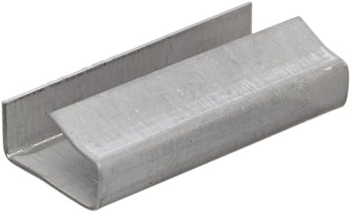 Nifty Products SMS2 Metal Seal, 1/2" Width, Silver, For Polypropylene Strapping (Case of 1000)