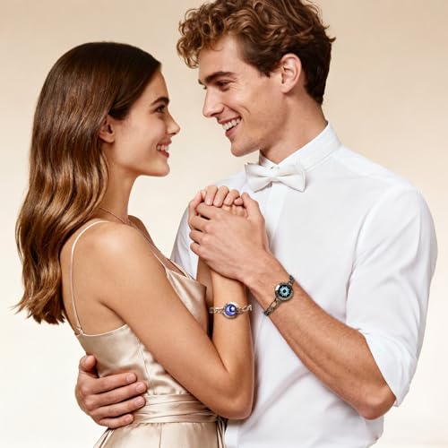 Bracelet connecté pour couple TOTWOO en acier inoxydable réglable - 5