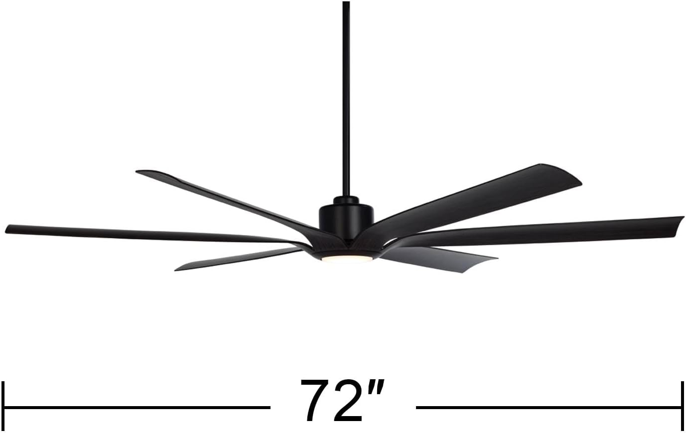 Casa Vieja 72" Lomar Matte Black Woodgrain Damp Remote LED Ceiling Fan