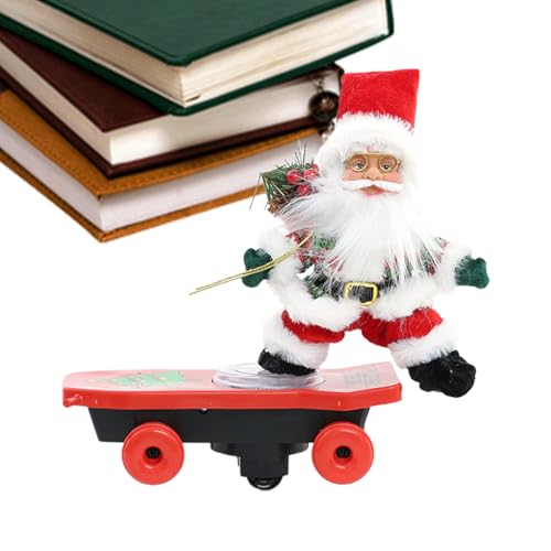 Papá Noel decorativo en scooter con función de música festiva para el hogar 2