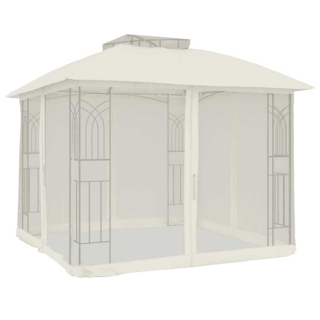 Tonnelle de jardin 3x3m contre moustiques avec parois amovibles