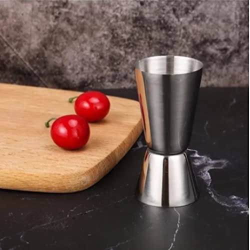 Copo Dosador Duplo Em Inox 25ml / 50ml Medidor Bebida Drinks