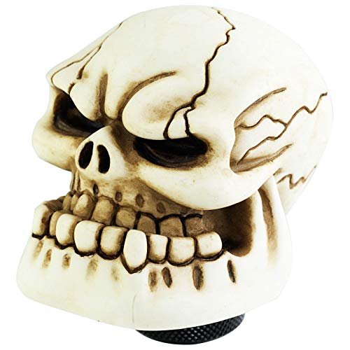 Lunsom Skull Shift Knobs Resin Shifter Head Most Car Transmission Shifting Stick Handle Fit Most Automatic Manual Vehicle (White) Lunsom Skull Shift Knobs Resin Shifter Head Most Car Transmission Shifting Stick Handle Fit Most Automatic Manual Vehicle (White)