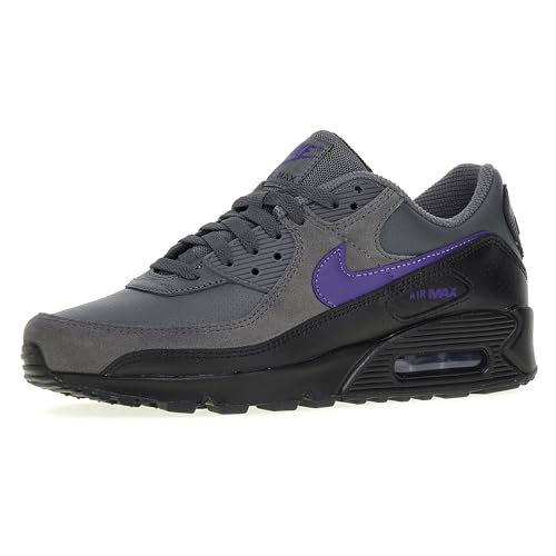 Nike Air MAX 90, Zapatillas Deportivas Hombre, Iron Grey Wild Grape Black White, 42 EU