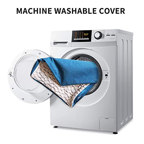 KROSER Dog Bed Crate Mat for Small, Medium, Large and Extra Large Cats, Stylish Dog Pad Mattress (Cool & Warm) with Waterproof Linings, Pet Mat with Removable Machine Washable Cover, Grey/Navy KROSER Dog Bed Crate Mat for Small, Medium, Large and Extra Large Cats, Stylish Dog Pad Mattress (Cool & Warm) with Waterproof Linings, Pet Mat with Removable Machine Washable Cover, Grey/Navy