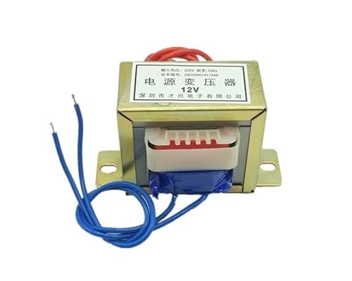 MQXFCZUX EI66*32 Copper Power Transformer 30W/VA 220V/380V to 6V/9V/12V/15V/18V/24V/30V Single and Double (220V Single V 2 line,AC12V)