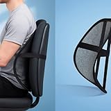 Mesh Back Support Rest for Office Chair, Lumbar Support with Breathable Mesh, Black