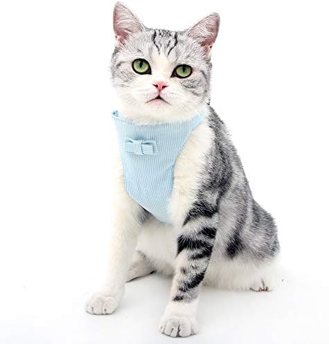 Kitten Harness and Leash Escape Proof for Walking Adjustable Neck Cat Collar Rabbits Puppy Kittens Soft Breathable Mesh Pet Vest (S, Pink)