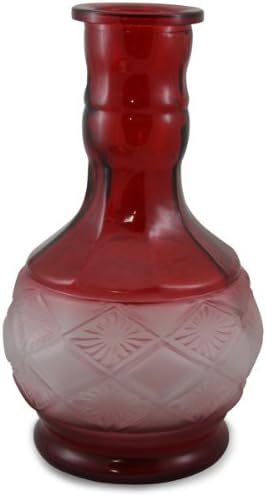 Modern Hooka Glass Base 26'' Modern Red Hookah Base Shisha Vase