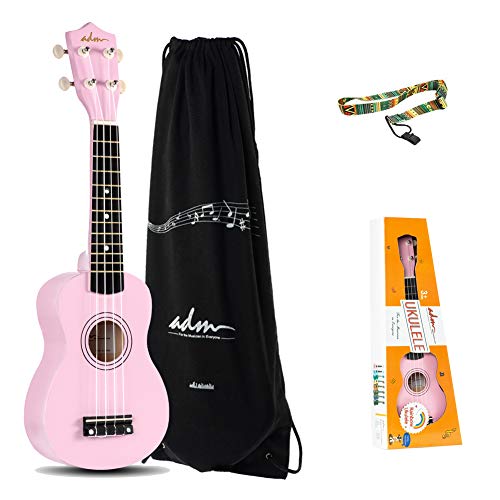 ADM Soprano Ukulele for Kids Beginners 21 Inch with Uke Starter Pack Kit