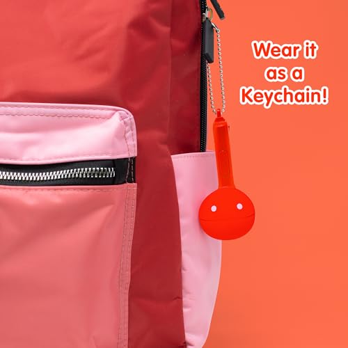 Image of Otamatone Melody Japanese Musical Electronic Instrument Toy Keychain - Red