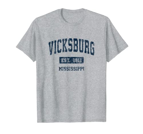 Vicksburg Mississippi MS Diseño deportivo deportivo vintage Camiseta