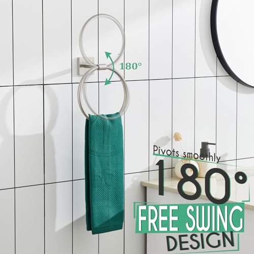 KOKOSIRI Bath Towel Holder Brushed Nickel Hand Towel Ring Bathroom Accessories Shower Towel Rack Stainless Steel Wall Mount, B3010BR by KOKOSIRI - Image 3