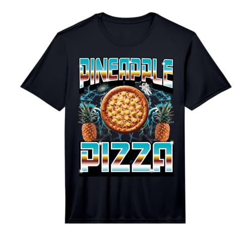 Mens Bootleg Rap Aesthetic Pineapple Pizza Meme Funny 1990s Weird Performance T-Shirt