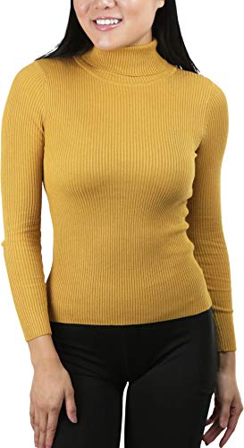 Image of ToBeInStyle Women's Classic Knit Fold Over Turtleneck Pullover