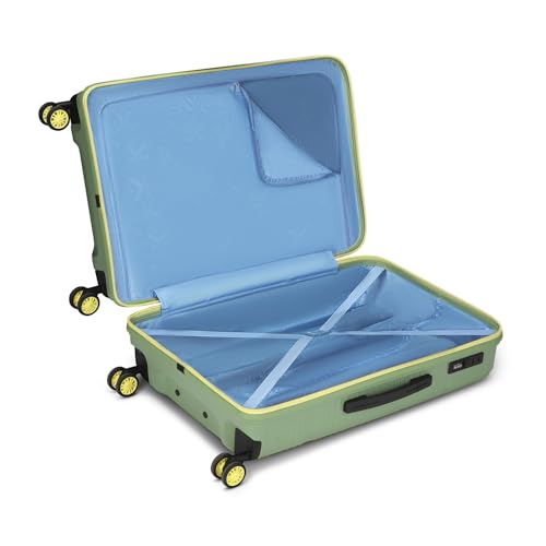 Image of Skybags Swirl Check-in Trolley Bag 75cm | Large Hard Luggage | 8 Wheels Suitcase for Travel | 3-Digit Combination Lock with Anti-Theft Zipper | Polypropylene | 3 Years Warranty - Unisex (Green)
