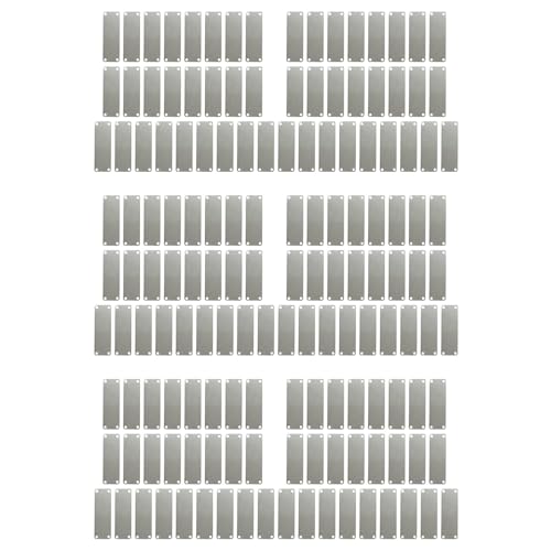 Étiquettes Vierges de Gravure Rectangle en Acier Inoxydable 1x3 Pouce Lot de 150