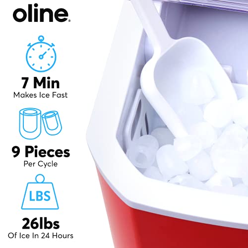 Oline Automatic SelfCleaning Portable Electric Countertop Ice Maker